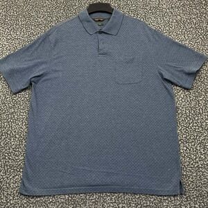 Taylor & Henry Polo Shirt Men Extra Large Blue Swift-Dry Short Sleeve XL